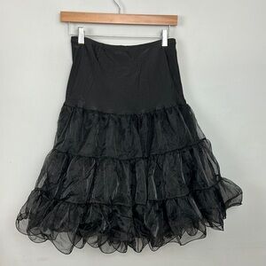 Petticoat Crinoline Black Skirt 1950’s Retro Rockabilly Pinup Sz M